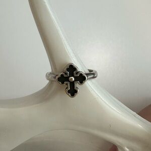 RETIRED JAMES AVERY BUBBLE CROSS RING - 8